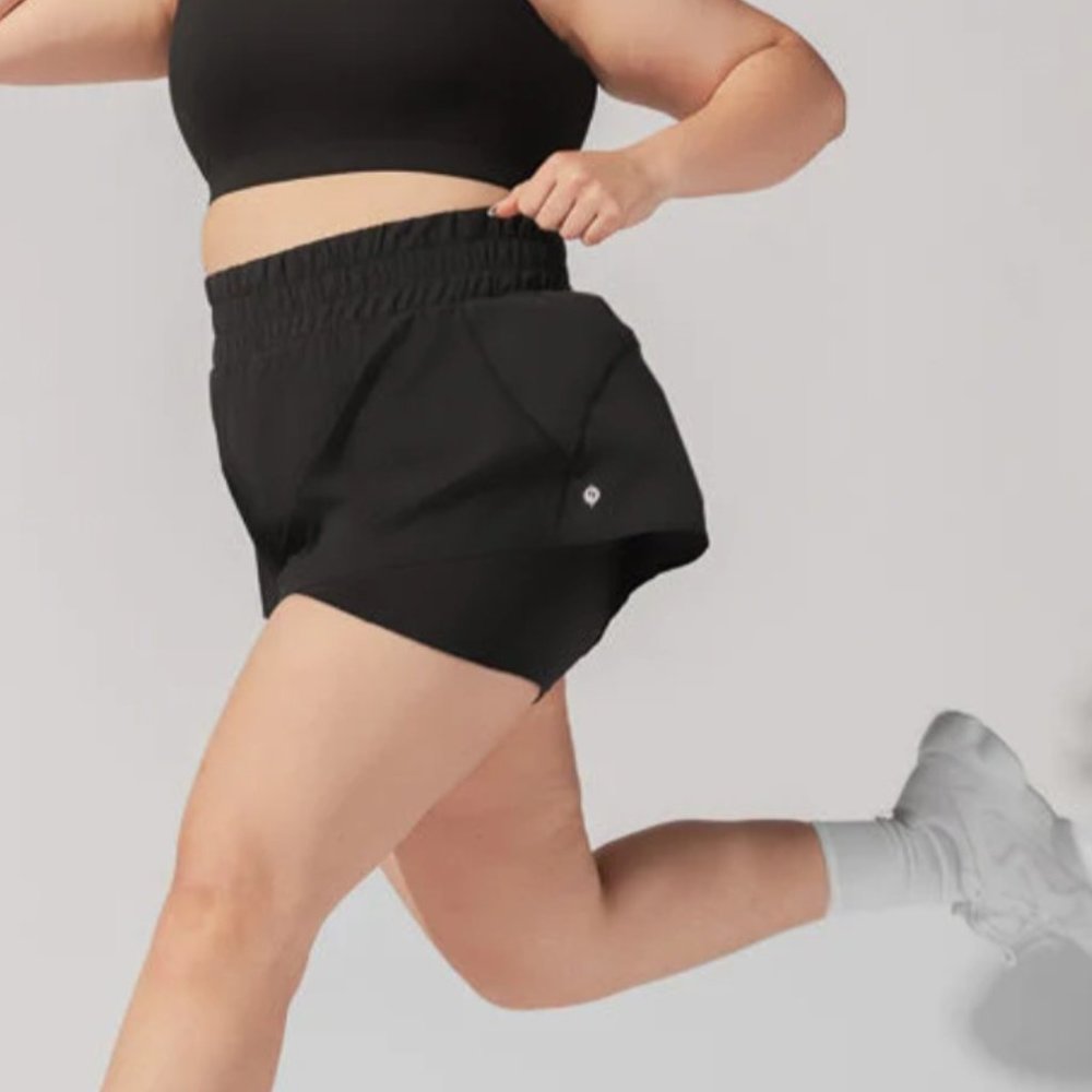Popflex Supershort High Waisted shorts 3x Black